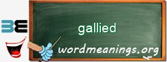 WordMeaning blackboard for gallied